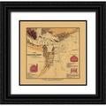 Williams 21x20 Black Ornate Wood Framed with Double Matting Museum Art Print Titled - Charles Town South Carolina - Williams 1860