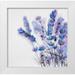 Atelier B Art Studio 26x26 White Modern Wood Framed Museum Art Print Titled - Watercolor Lavender Flowers