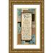 Stimson Diane 18x32 Gold Ornate Wood Framed with Double Matting Museum Art Print Titled - Patchwork Lords Prayer Blue