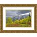 Garber Howie 18x13 Gold Ornate Wood Framed with Double Matting Museum Art Print Titled - Fall Foliage in Little Cottonwood Canyon Red Pine Trail Wasatch-Cache National Forest Utah.