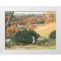 Miller Dianne 32x25 White Modern Wood Framed Museum Art Print Titled - Watercolor Garden III