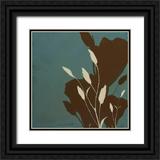 Loreth Lanie 26x26 Black Ornate Wood Framed with Double Matting Museum Art Print Titled - Fleur ting Silhouettes VI