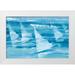 Hristova Albena 24x17 White Modern Wood Framed Museum Art Print Titled - Summer Sail III Blue