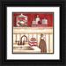 Gorham Gregory 12x12 Black Ornate Wood Framed with Double Matting Museum Art Print Titled - Red Bath I