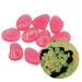 mnjin glow in the dark pebbles luminous stones rocks for garden aquariums decor 300pcs pink