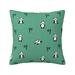 ZICANCN Decorative Throw Pillow Covers Cute Pandas Green Couch Sofa Decorative Knit Pillow Covers for Living Room Farmhouse 22 x22