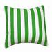 Cotton 1 Inch Stripe Decorative Throw Pillow/Sham Cushion Cover Green and White