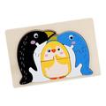 Wooden Animal Puzzles Animal Recognition with Animals Patterns Wooden Handicraft Color Shapes Animal Shape Puzzles for Kids Ages 3 Year Old Penguin