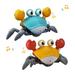 Baby Crawling Toy-Crawling Crab Toys with Music and Lights Baby Interactive Toys Electronic Pet Crab Crawling Toy for Kids Baby Toddler Boys and Girls Simulation Crab Toy