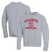 Men's Champion Gray Wisconsin Badgers Soccer Icon Powerblend Pullover Sweatshirt