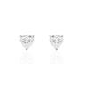 Boucles D'oreilles Puces Or Blanc Katherine Oxyde De Zirconium