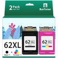 62XL Ink Cartridge for HP Ink 62 XL 62XL HP 62 Ink Cartridges for HP OfficeJet 200 250 5740 8040 Envy 5540 5640 5660 7640 7645 Printer (Black and Tri-Color)