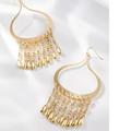 Anthropologie Jewelry | Anthropologie Beaded Tear Drop Earrings | Color: Gold | Size: Os