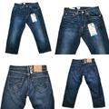 Levi's Jeans | New Levi's Original 505 Regular Cropped Jeans Legs Size 28 Dark Blue Denim Jean | Color: Blue | Size: 28