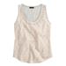 J. Crew Tops | J. Crew Women’s Cream And Grey Cotton Embellished Tank Top - Size Extra Small Xs | Color: Cream/Gray | Size: Xs