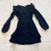 Free People Dresses | Free People Like New Ruffled Embroidered Longsleeve Mini Dress Sz 0 | Color: Black | Size: 0