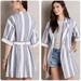 Anthropologie Jackets & Coats | Anthropologie Elevenses Channel Jacket Nwt | Color: Blue/White | Size: Xs