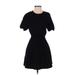 Grey State Casual Dress - Mini: Black Solid Dresses - Women's Size X-Small