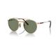 Ray-Ban Round II Titanium Sunglasses Gold Frame Green Lens 53 RB8237-313852-53