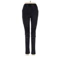 Jeggings - Low Rise Skinny Leg Trashed: Black Bottoms - Women's Size Medium - Distressed Wash