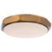 Grommet 3.25"H x 13"W 1-Light Flush Mount in Aged Brass