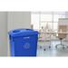 Alpine Industries Recycling 23 Gallon Trash Can Set Plastic in Blue | 30 H x 20 W x 11 D in | Wayfair 477-R-BLU-PKG3-2