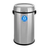 Alpine Industries Recycling Stainless Steel 17 Gallon Swing top Trash Can Set in Gray | 27 H x 16.5 W x 15.7 D in | Wayfair 470-65L-1-R