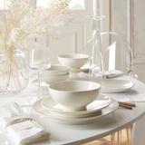 Denby Porcelain Arc China Dinnerware - Set of 12 Porcelain/Ceramic in White | Wayfair WPOR-12PCAW