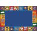 108 x 72 x 0.22 in Rug - Carpets for Kids Zoo Animal Seating Rug | 108 H x 72 W x 0.22 D in | Wayfair 72.74