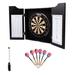 GSE Games & Sports Expert Bristle Dartboard & Cabinet Set w/ Darts in Black/Gray/Green | 23 H x 41.5 W x 3.5 D in | Wayfair GD-2003