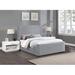 Meridian Furniture USA Oliver Boucle Fabric Queen Bed Wood & /Upholstered/Polyester in Gray | 56.5 H x 81.5 W x 87.5 D in | Wayfair OliverGrey-K