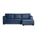 Blue/Brown/Red Sectional - Hokku Designs Burkhild 2-piece Upholstered Sectional Upholstery/Cotton | 38 H x 107 W x 68.5 D in | Wayfair