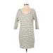 Old Navy Casual Dress: Ivory Stripes Dresses - Women's Size X-Small