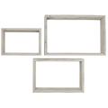 Ekena Millwork Vintage Farmhouse Shadow Box 3 Piece Wall Shelf Set, Wood in White | 3.5 D in | Wayfair DECR18SBRTOBWH