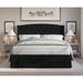 Lark Manor™ Alojzije King Tufted Storage Panel Bed Upholstered/Polyester in Black | 49.2 H x 59.8 W x 80.7 D in | Wayfair