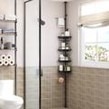 Rebrilliant Konstantina Tension Pole Tension Pole Shower Caddy Stainless Steel/Metal in White | Wayfair 5F11A92C03714B89A5CE6CC7BA531787