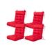 Latitude Run® Outdoor/Indoor 3.5“ Dining Chair Seat Back Cushion Polyester in Red | 3.8 H x 21 W x 21 D in | Wayfair