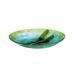 August Grove® Aminat 18"Hand Painted & Embossed Bird Bath, Fluttering Dragonfly Pond in Blue/Green | 1.57 H x 18.11 W x 18.11 D in | Wayfair