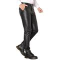 KmaiSchai Kaki Pants Men Mens Slim Fitting Leather Pants Leggings Tight Elastic Trend Motorcycle Leather Pants Big And Tall Pants Relaxed Fit Pants Pants Mens Big N Tall Pants Outdoor Apparel Flat F