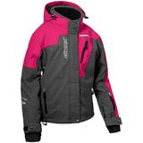 Castle X 71-4382 Womens Polar G2 Snowmobile Jacket Winter Coat - Charcoal/Rose Small