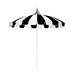 Belen Kox 8.5 Pagoda Series Patio Umbrella With White Aluminum Steel Wire Ribs Push Lift With Pacifica Black and Natural Fabric