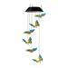 Jikolililili Solar Wind Chimes Outdoor Solar Butterfly Wind Chimes Color Changing LED Mobile Wind Chime Outdoor Waterproof LED Solar Light for Porch Deck Garden Patio Decor