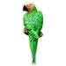 Hanging Parrot Statue Super Realistic Wall Mounted Resin Animal Sculpture for Patio Garden Tree Indoor Home Decor Green B