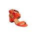 Wide Width Women's The Aralyn Sandal by Comfortview in Red Orange (Size 7 W)