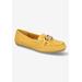 Wide Width Women's Cullen Flats by Bella Vita in Mustard Suede Leather (Size 7 W)