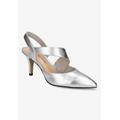 Extra Wide Width Women's Arabella Pump by Bella Vita in Silver Leather (Size 9 WW)