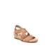 Wide Width Women's Sincere Wedge by LifeStride in Tan Fabric (Size 7 1/2 W)