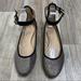 J. Crew Shoes | J.Crew Multi Color Glitter Flats Ankle Strap | Color: Black/Silver | Size: 7