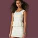 American Eagle Outfitters Dresses | Aeo Lace Embroidered Peplum Dress | Color: Cream/White | Size: 2