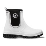 Michael Kors Shoes | Michael Kors Tucker Optic White And Black Pvc/Elastic Rain Bootie Boots | Color: Black/White | Size: 10